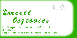 marcell osztovics business card